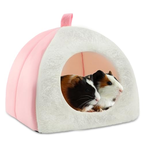 Guinea Pig Bed Hideout (White+Pink)