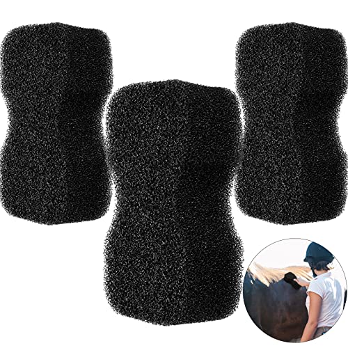 3 Pcs Horse Groomer Sponge Scrubber Massager Horse Grooming Brush Kit Supplies Large Soft Care for Cleaning Washing Bathing