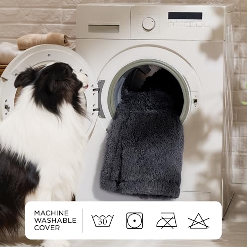Human Dog Bed for Adult (71"L x 44"W x 12"Th / Dark Grey)