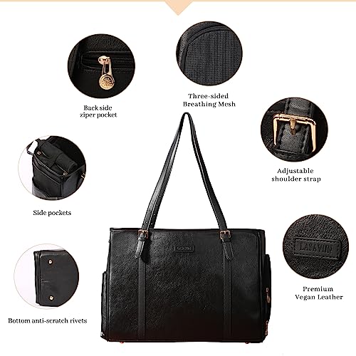 Fashion Dog Purse Pet Carrier Leather Bag for Small Dogs Cats Puppy (Black)