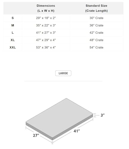 Tough Ripstop Orthopedic Crate Bed (Large (41" L x27" W x 3" H) / Blue Quartz)