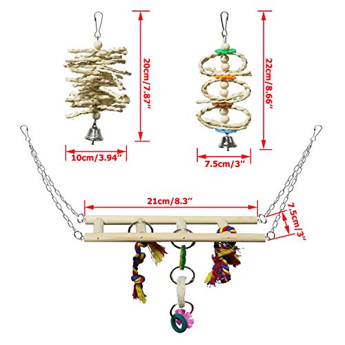 7 Pack Bird & Parrot Toys