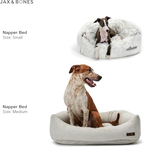 Napper White Faux Fur Dog Bed w (Small / White)