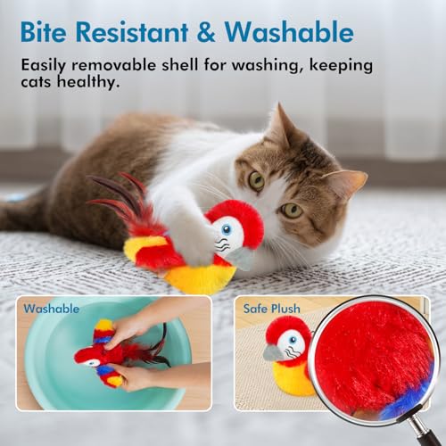Cat Toys Flapping Bird (Red)