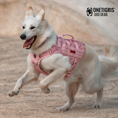 Tactical Dog Harness for Small Dogs (Pink / XS)