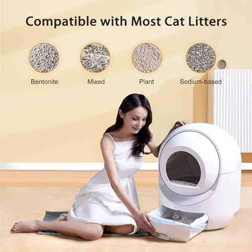 Self Cleaning Cat Litter Box (A-White)
