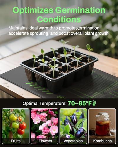 10" x 20.75" Seedling Heat Mat with Thermostat Controller Combo Set (10x20.75 Heat Mat with Thermostat)