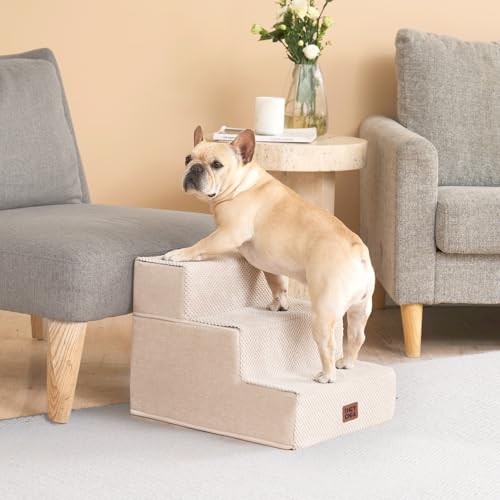 Dog Stairs 13.5" H (Beige / Extra Wide 16.5" x 21" x 13.5")