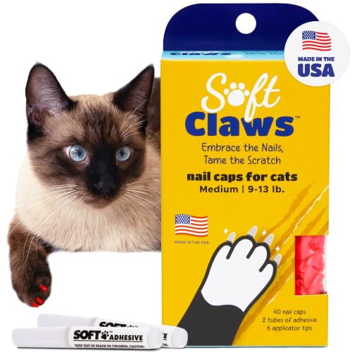 Nail Caps for Medium Cats (Pink Sparkle / Medium)