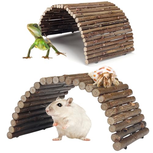2PCS Reptile Hideout Hermit Crab Bendable Bridge