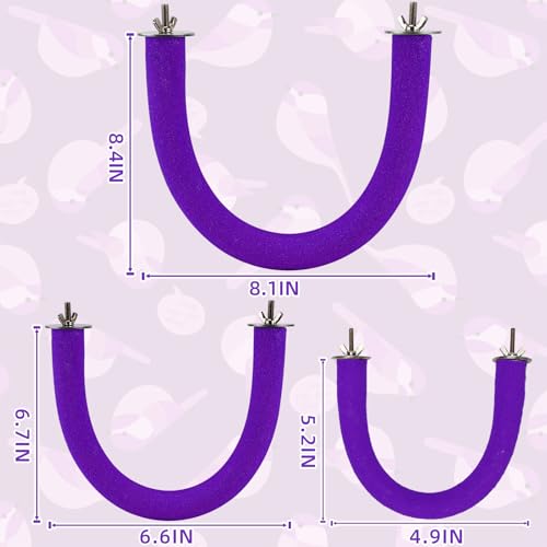 U Shaped Large Parrot Perch (Large / Purple)