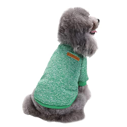 Dog Sweaters for Small Dogs (Green / XX-Small)
