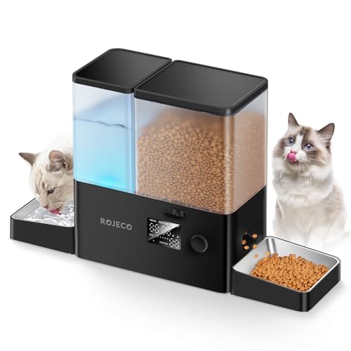 Automatic Cat Feeder and Water Dispenser (Black / 8.5L-Standard)
