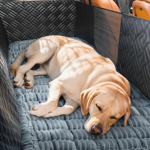 Dog Car Seat Cover for Back Seat (Grey)