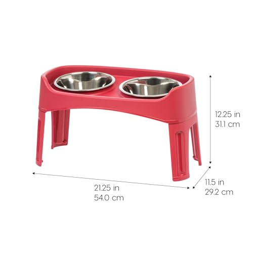 Elevated Dog Bowls (Red)