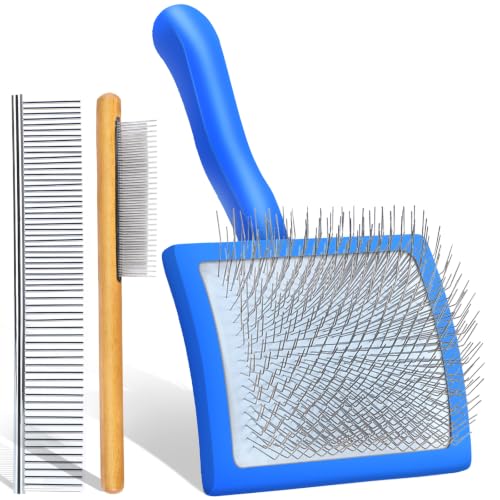 Slicker Brush for Dog (Large / Blue)
