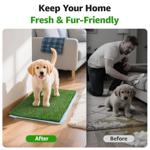Artificial Grass Pee Pads for Dogs Puppy Potty Training to Pee and Poop (59.1"x39.4")
