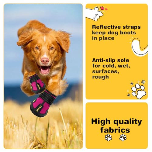 Dog Boots Dog Shoes for Large Dogs (Light Purple / Width 2.55 in)