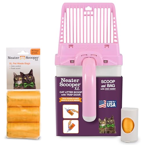 Neater Scooper XL Cat Litter Scoop (Pink / XL - 60 Bags)