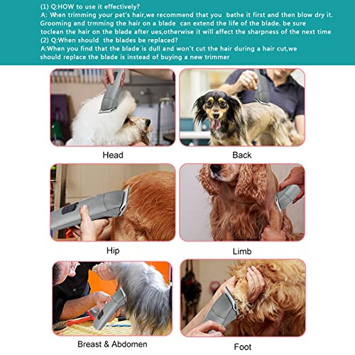 2PC 7FC Blade Dog Grooming Blade Compatible with Andis Dog Clipper (2pc 7fc:1/8''(3.2mm))