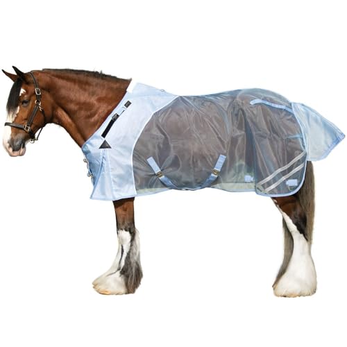 Mosquito Mesh II Adjusta (Horse Size 92 / V-Free Open Front Surcingle Draft / Blue)