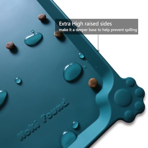 L Silicone Pet Food Mats (22" x 14" / Sicilian Ocean)