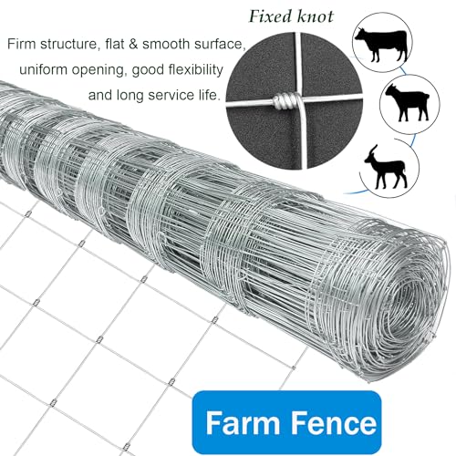 Farm Fence 6ft x 100ft Heavy Zinc Coating Field Wire Fencing (72inX100ft)