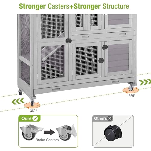 Guinea Pig Cage 2 (Grey / 44.0"L x 20.0"W x 41.5"H)