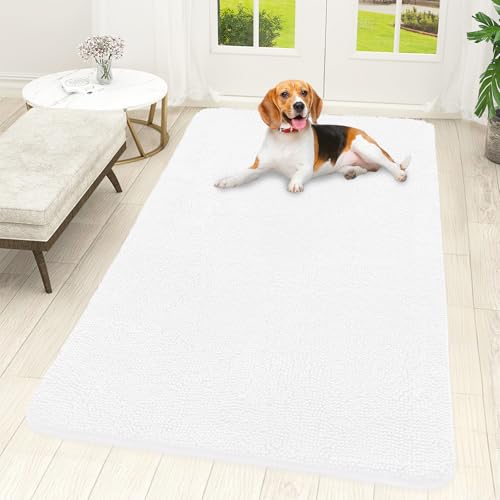 Dog Door Mat for Muddy Paws 59x32 (White / 59" X 32")