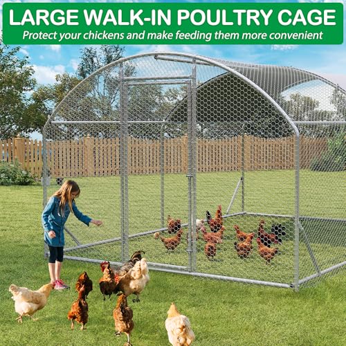 Large Metal Chicken Coop (155.88"L x 107.5"W x 77.1"H)