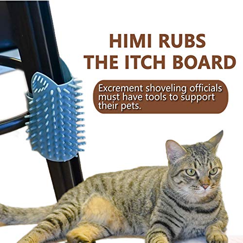 Cat Pet Self Grooming Comb Brush (Small / Blue)