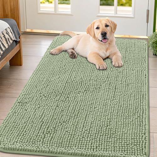 Dog Door Mat for Muddy Paws 47x32 (Sage Green / 47"X32")