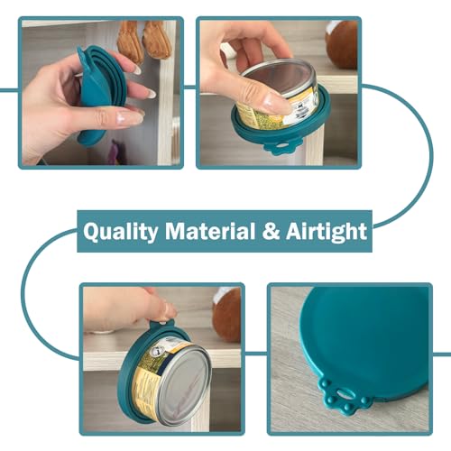 Pet Can Opener & 3 Pcs Cat Food Can Lids (Regular / Dark Blue)