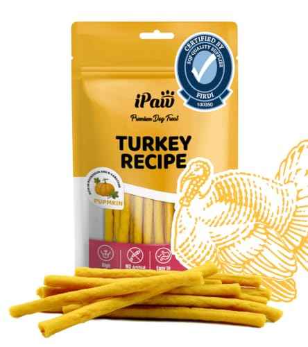 Turkey Dog Treats (3.5 Ounce (Pack of 1) / Pumpkin, Thin Stick)