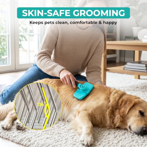 Dog Brush for Shedding (Aqua)