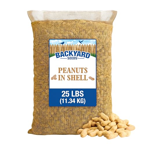25LB in Shell Raw Peanuts for Wildlife & Squirrels (25 Pound (Pack of 1) / Raw In-Shell)