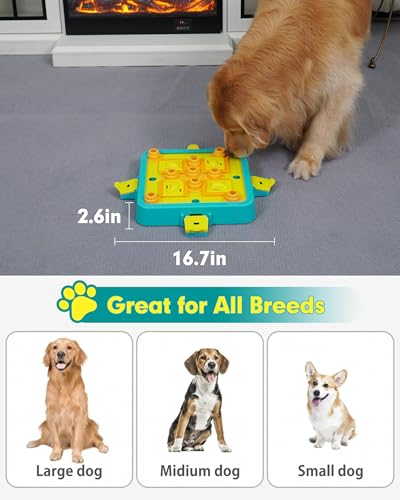 Dog Puzzle Toy Mental Stimulation (Level 3-Advanced-Blue Board)