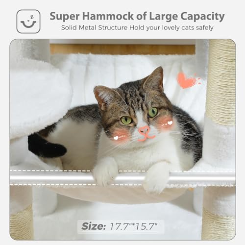 32" Small Cat Tree for Kittens & Small Cats (White / 46 Inches)