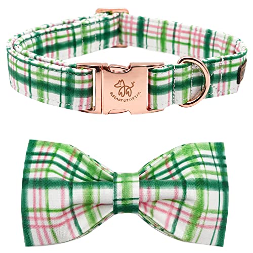 Dog Collar with Bow (Pink&Green / X-Small (Pack of 1))