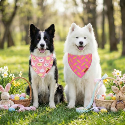 Pink Easter Dog Bandana (Large / Easter-2)