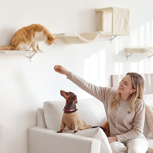 Cat Wall Shelves (Beige)