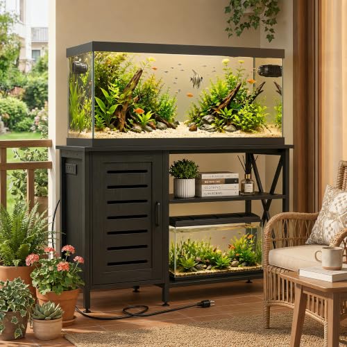 55 75 Gallon Fish Tank Stand (Black / 55-75 Gallon)