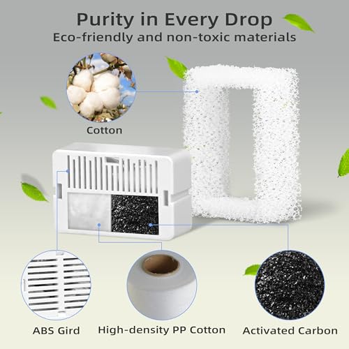 16 Pack Ceramic Cat Fountain Filter Replacement