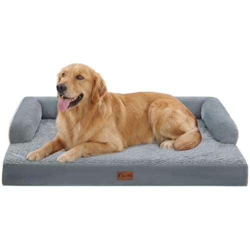 Waterproof Orthopedic Dog Bed for Extra Large Dogs (Grey / 41.0"L x 27.0"W x 8.0"Th)