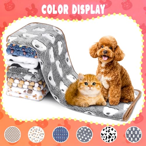 6 Pcs Guinea Pig Blankets Bedding Small Animal Cage Liners Sleep Mat Absorbent Reusable Pet Pee Bedding Pad Cover for Hamster Ferret Chinchilla Rabbit Hedgehog (30 x 42 Inch)