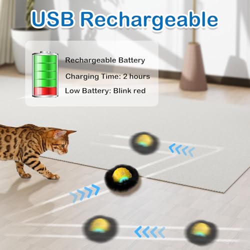 Interactive Cat Toys for Indoor Cats (yellow)