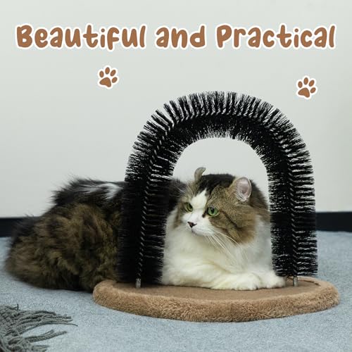 Self Grooming Massager and Scratcher Toy (Tan)