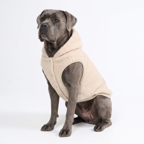 Sherpa Fleece Dog Jacket (Beige / 4XL)