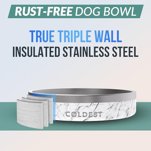 Coldest Dog Bowl (21 oz / Carrara Marble)