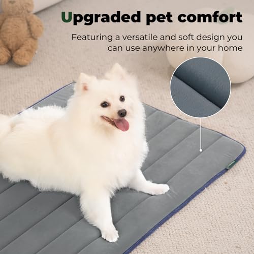 Dog Crate Pad (42.0"L x 28.0"W x 0.8"Th / Dusty Blue, 1 Pack)